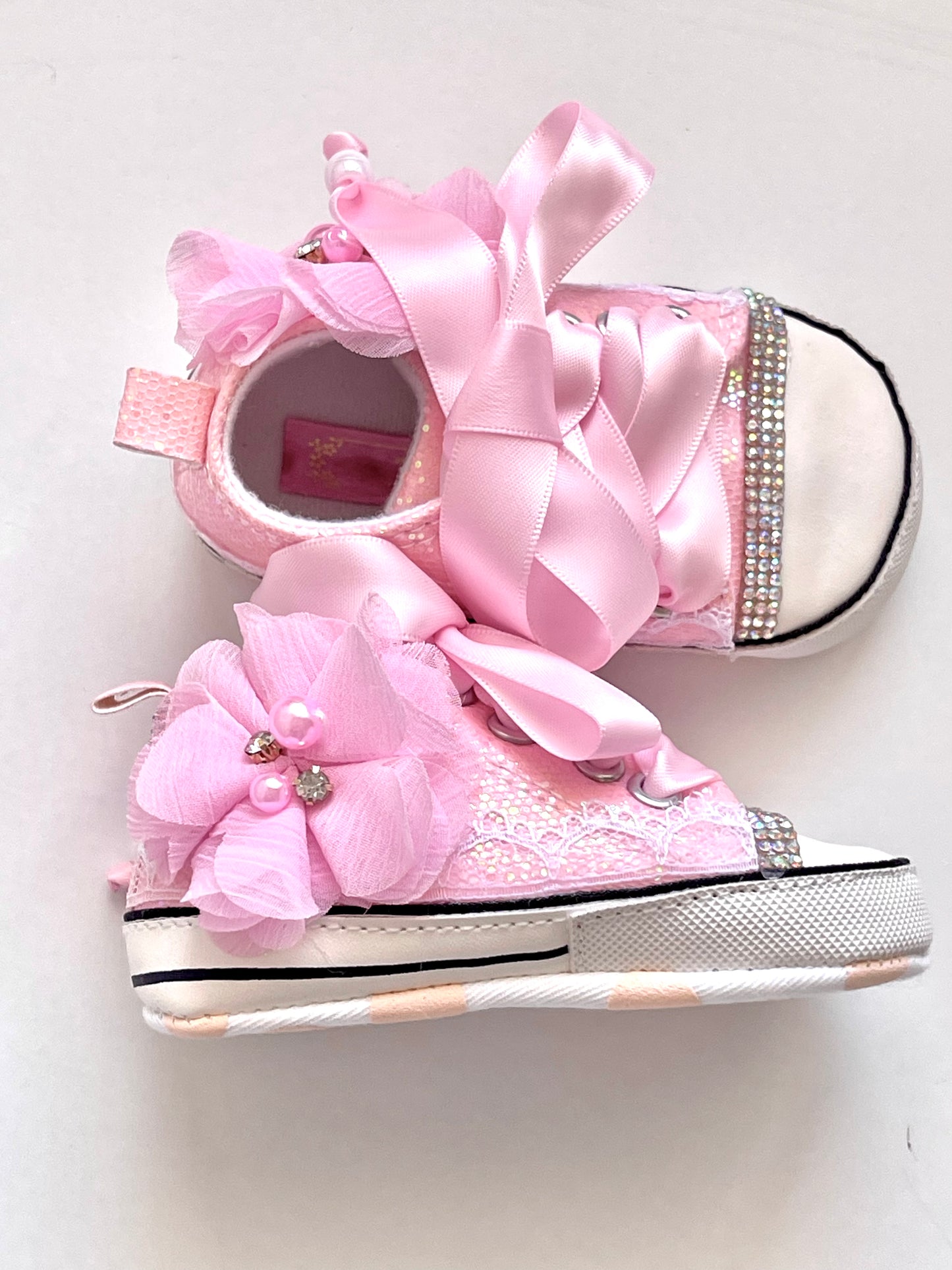 Fancy High Top Baby Girls Tennis shoes