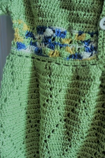 Short Sleeve, Pear Green Crochet Peter Pan Collar Boy Romper
