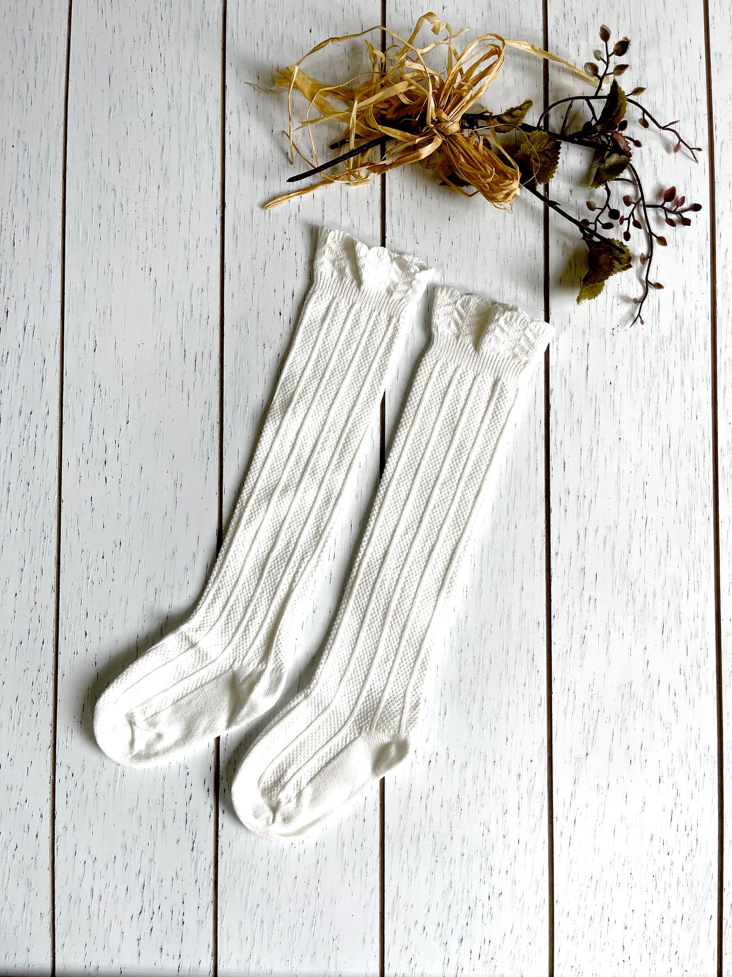 Cotton Knee High Girl Socks