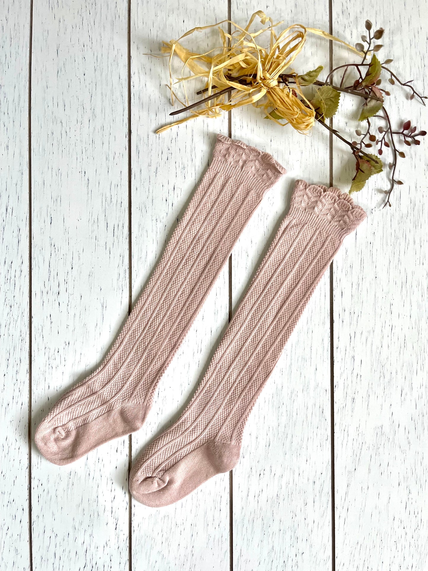 Cotton Knee High Girl Socks