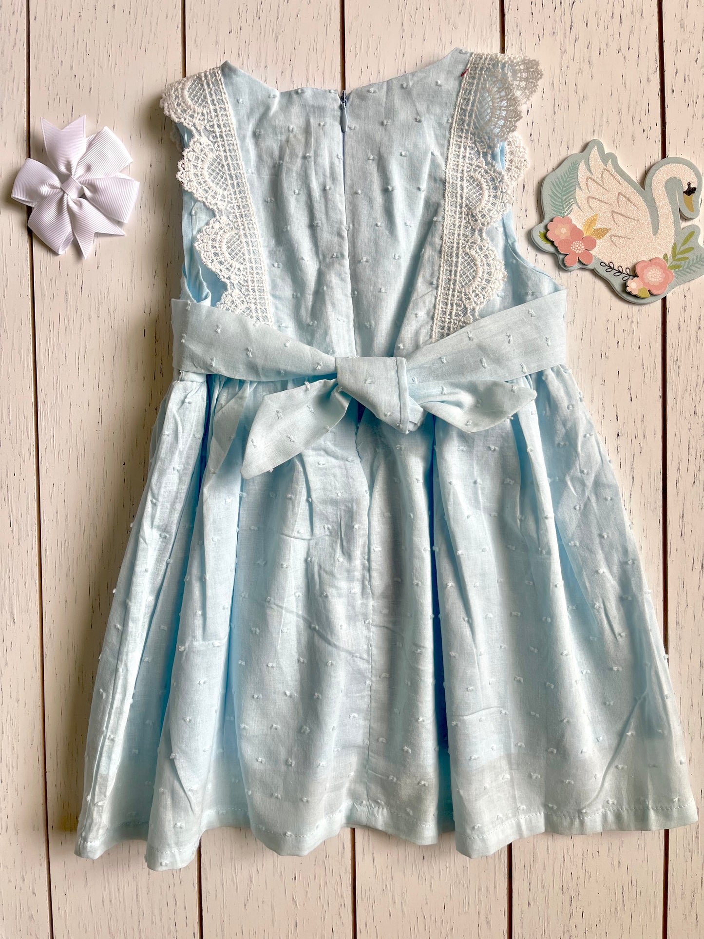 Sky Blue Bow Girl Dress