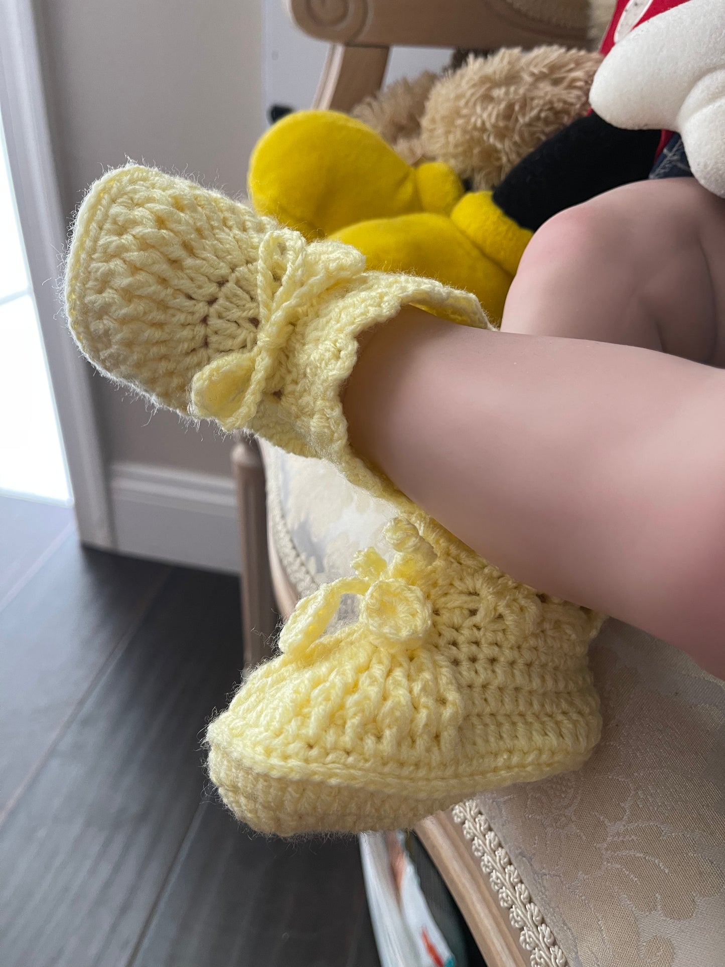Light Yellow, Crochet Boy or Girl Romper outfit set