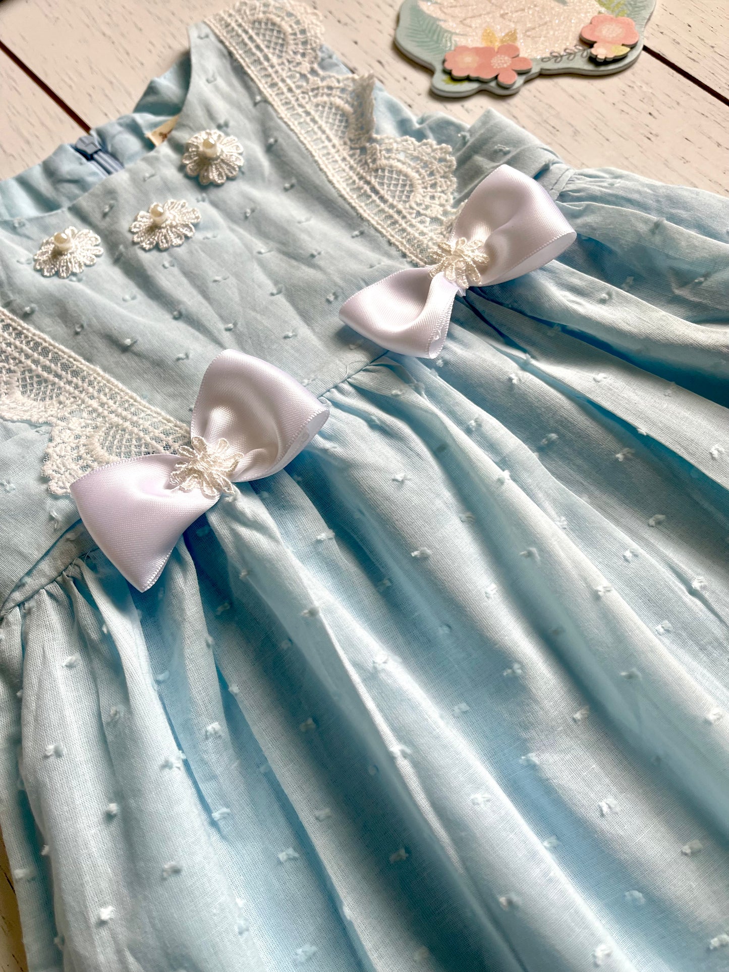 Sky Blue Bow Girl Dress