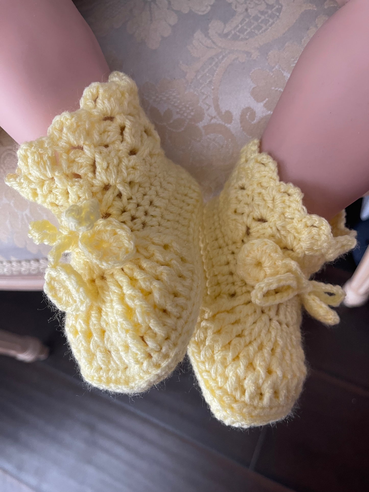 Light Yellow, Crochet Boy or Girl Romper outfit set