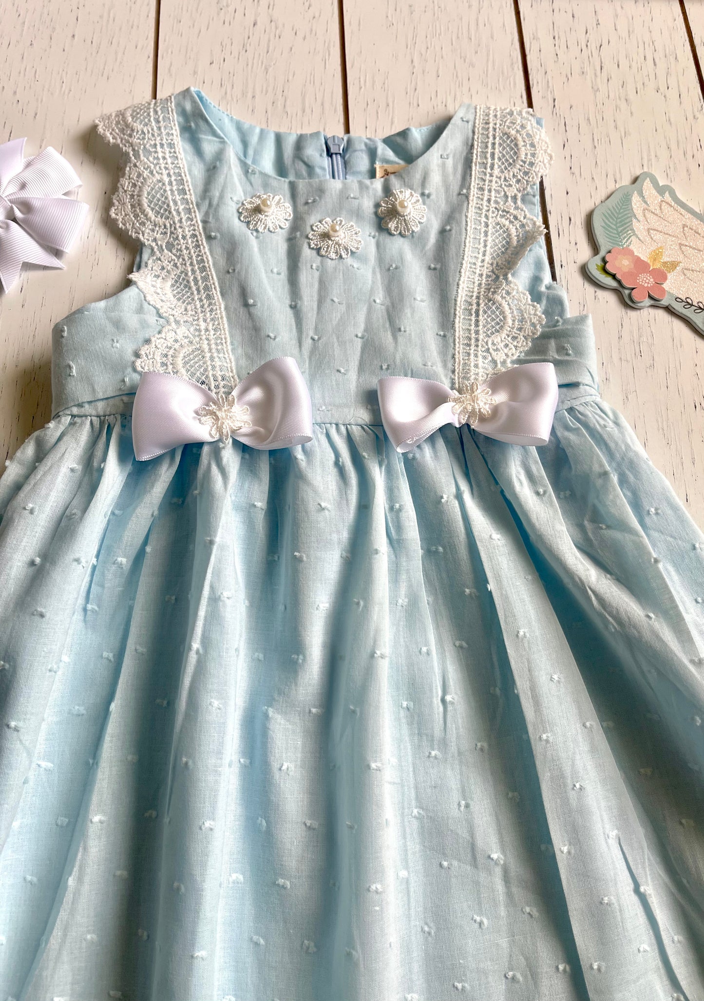 Sky Blue Bow Girl Dress