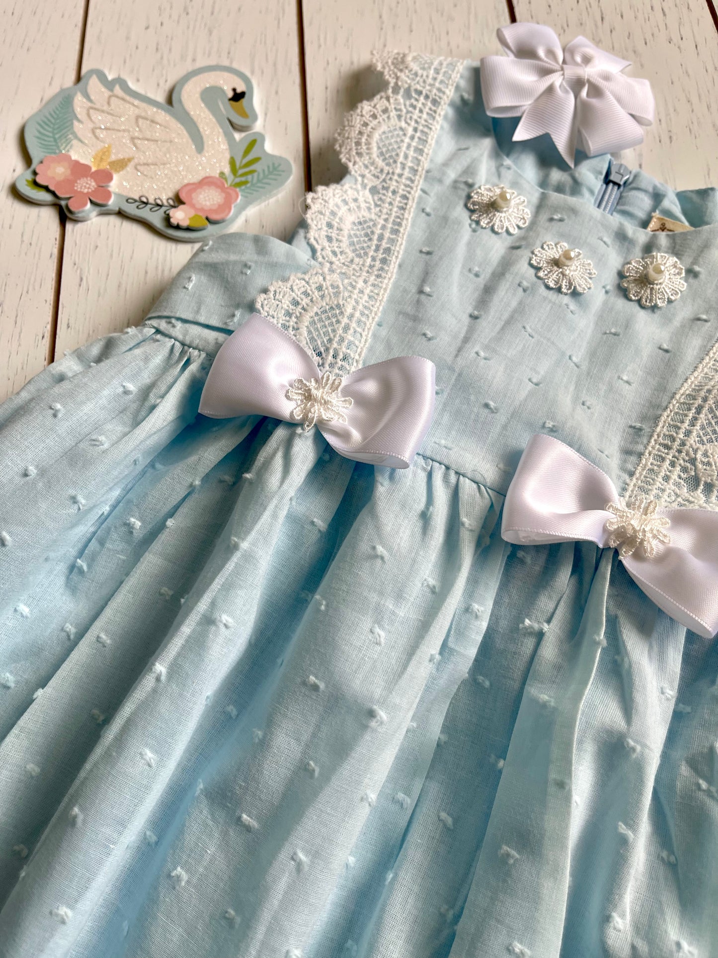 Sky Blue Bow Girl Dress
