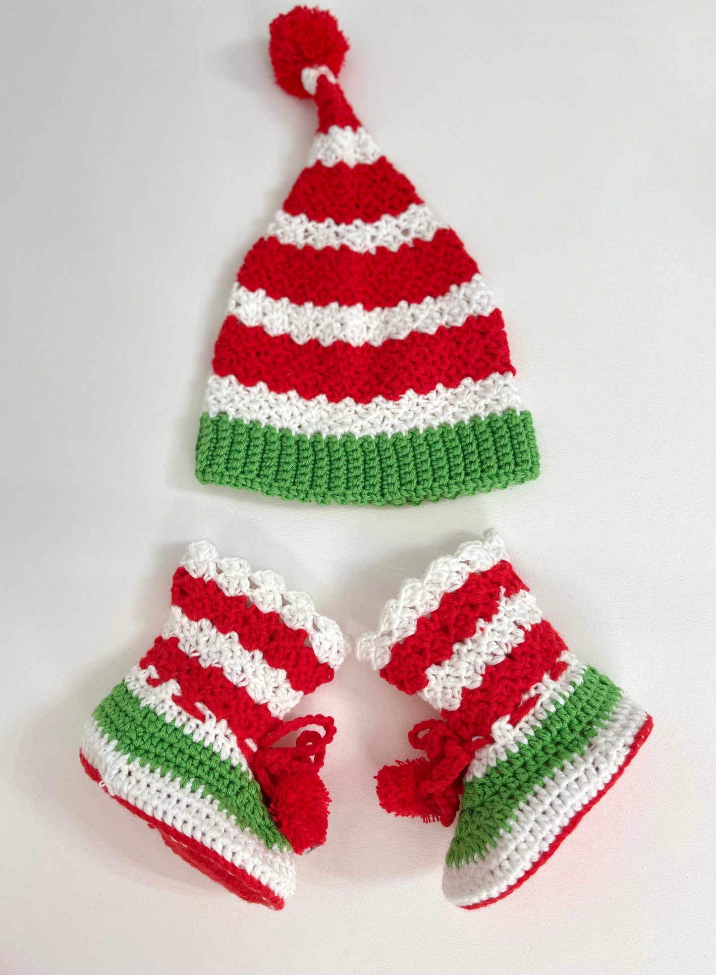 Holiday Green Red & White Boy or Girl Overalls Outfit Set