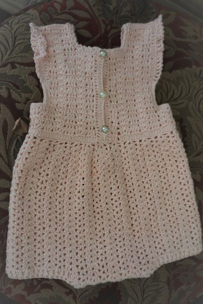 Light Peach, Crochet Girl Romper & Beret, outfit set