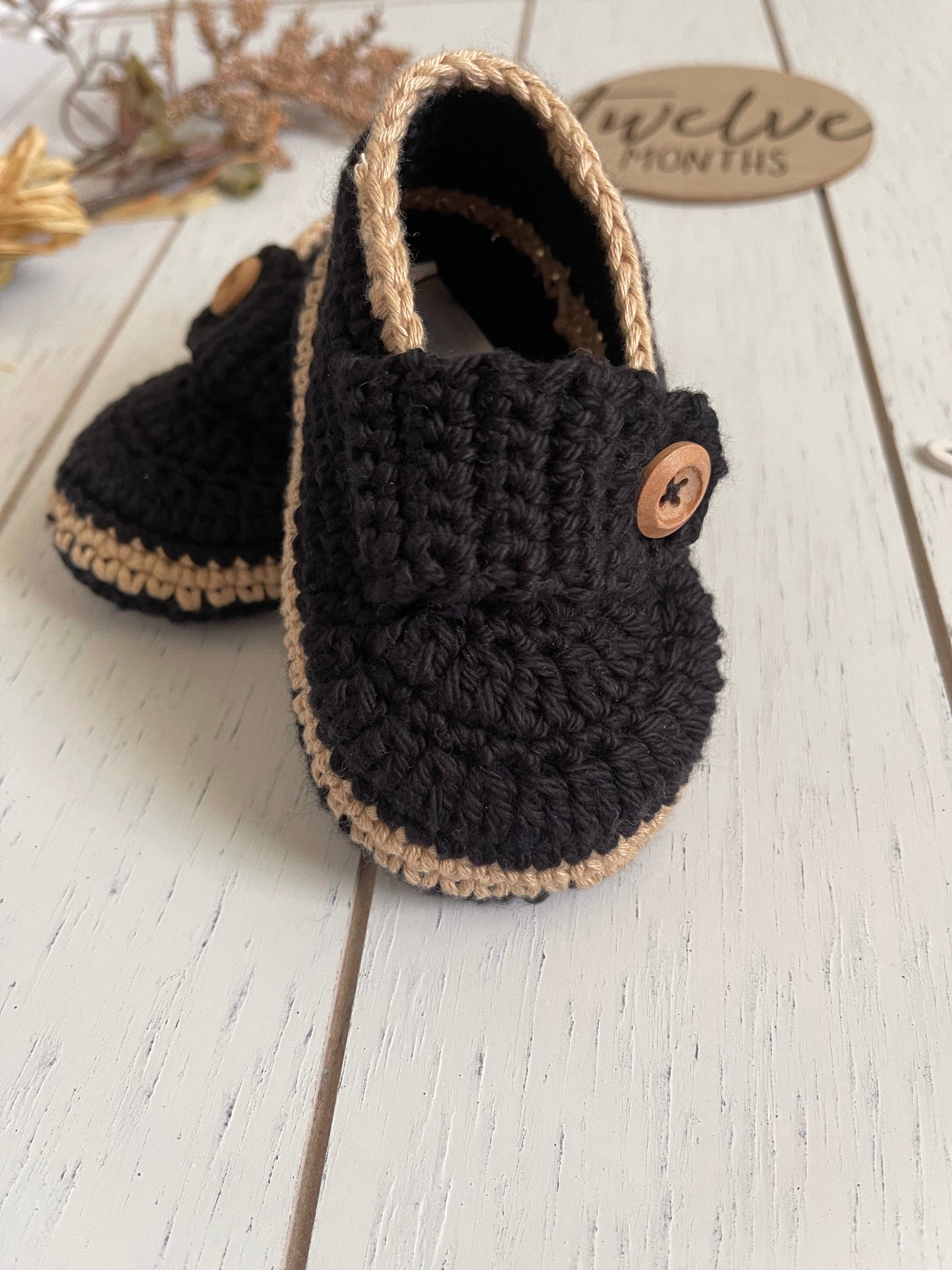 Black & Kaki Crochet Boy Overalls Outfit Set